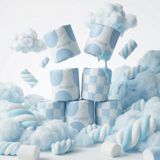 Blue Fluffy Marshmallow Cloud Roll