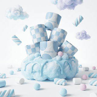 Blue Fluffy Marshmallow Cloud Roll | 6-pack