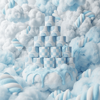 Blue FluffyMarshmallow Cloud Rolls | 36-pack