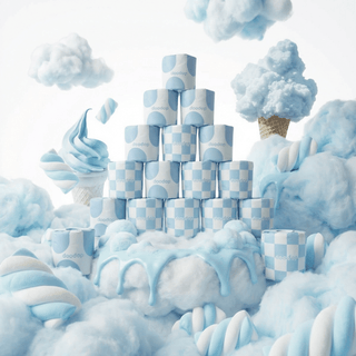 Blue FluffyMarshmallow Cloud Rolls | 24-pack