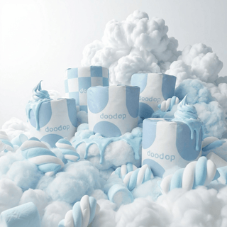 Blue Fluffy Marshmallow Cloud Roll | 6-pack
