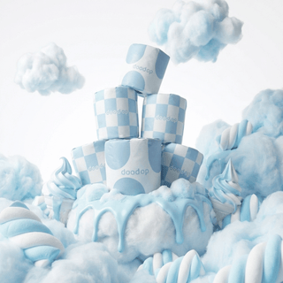 Blue Fluffy Marshmallow Cloud Roll | 6-pack